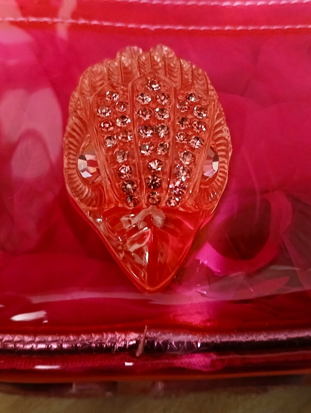 Kurt Geiger NWT Barbie Pink Translucent Bag w/Guitar Strap,Kurt Bottom & Dustbag - Picture 8 of 9